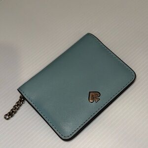 Kate Spade Blue Wallet with Heart Accent